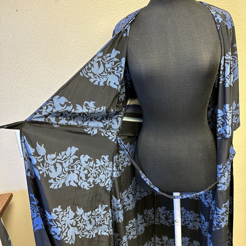 Burning Torch Womens Medium Short Sleeve Silk Cashmere Blend Wrap Dress Coquette - Picture 6 of 9